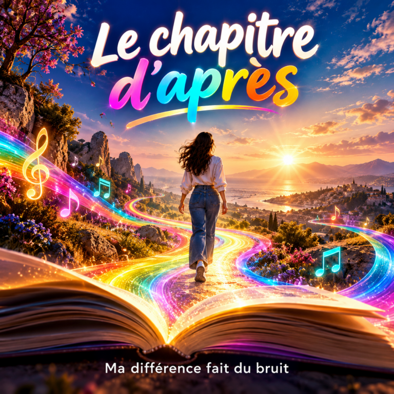 Un livre ouvert et un chemin musical vers un nouvel horizon.